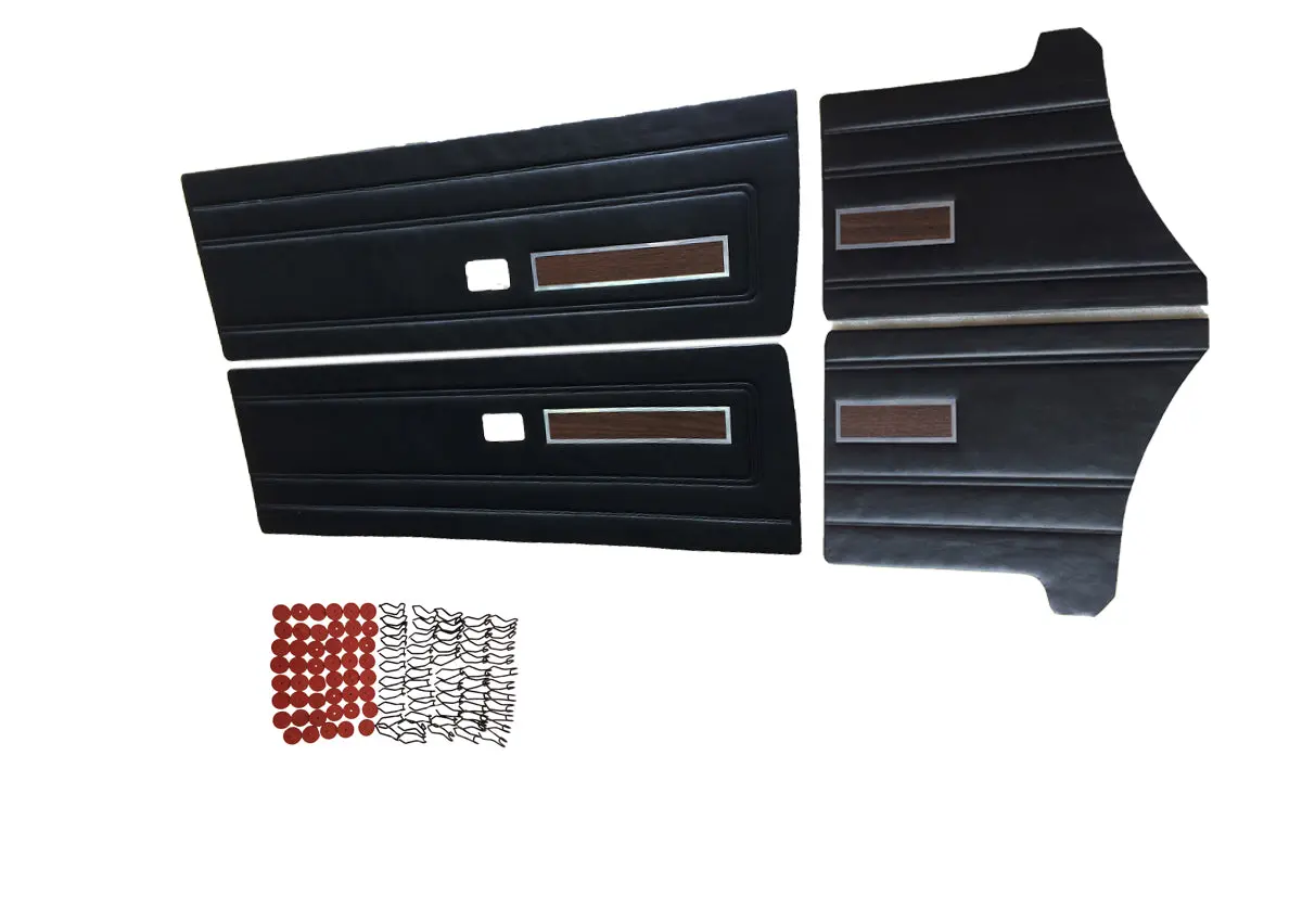 W6505-C Mopar 1971 Duster 340 And Demon Woodgrain Deluxe Style Door Panel Set 1