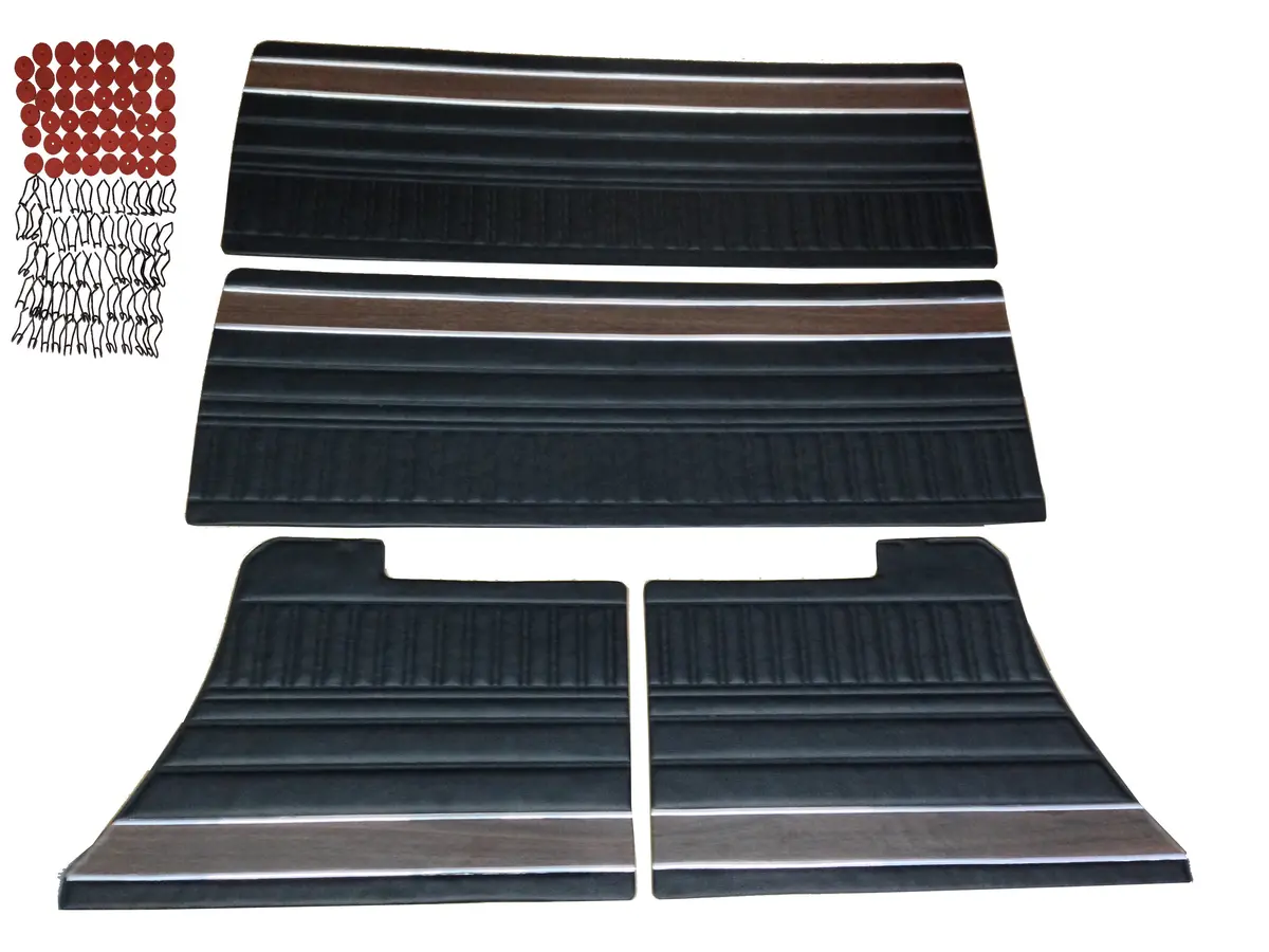 W6506-C Mopar 1972 Duster, Dart, Swinger And Demon Door Panel Set With Woodgrain 1