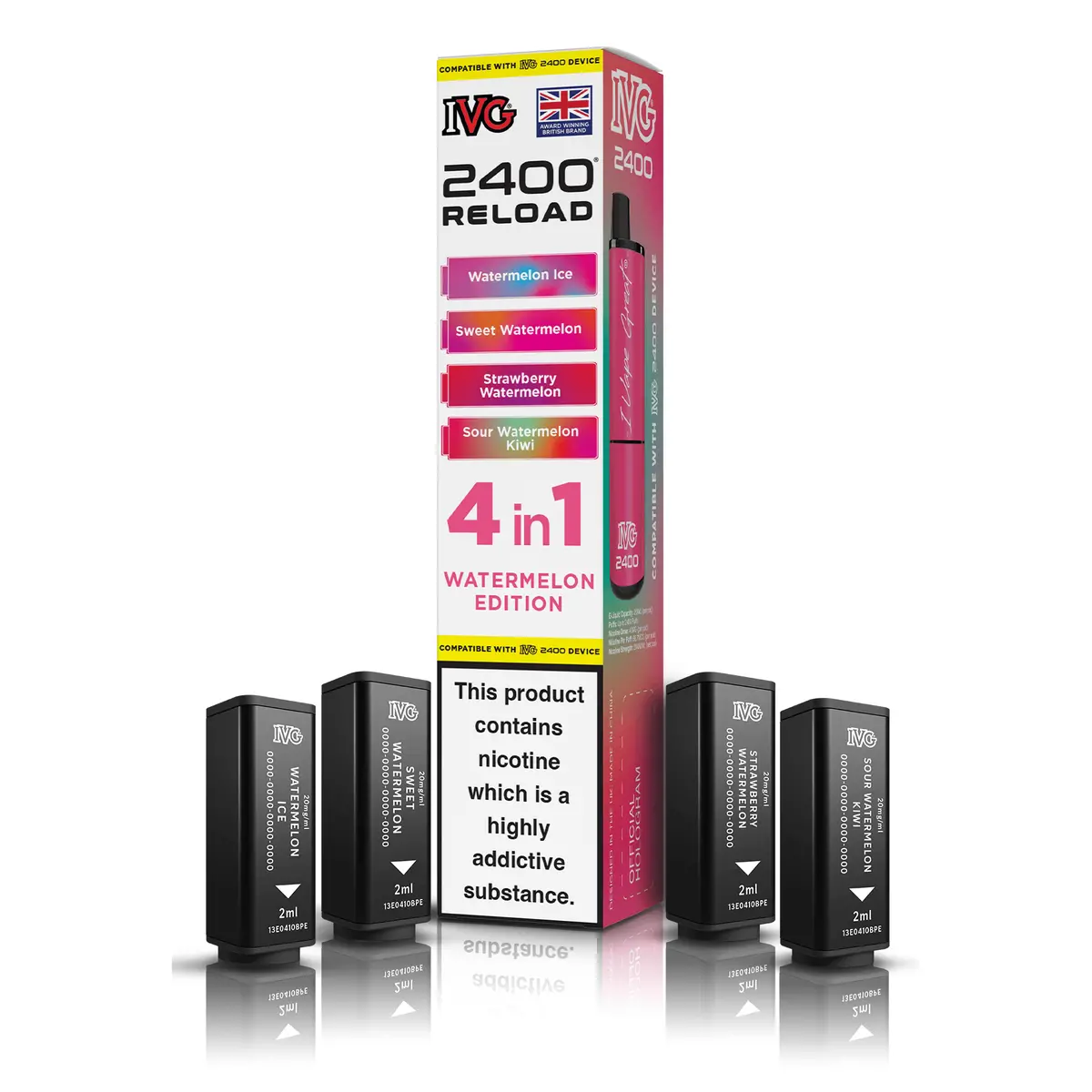 Ivg 2400 Reload 4-In-1 Watermelon Edition Pods 1
