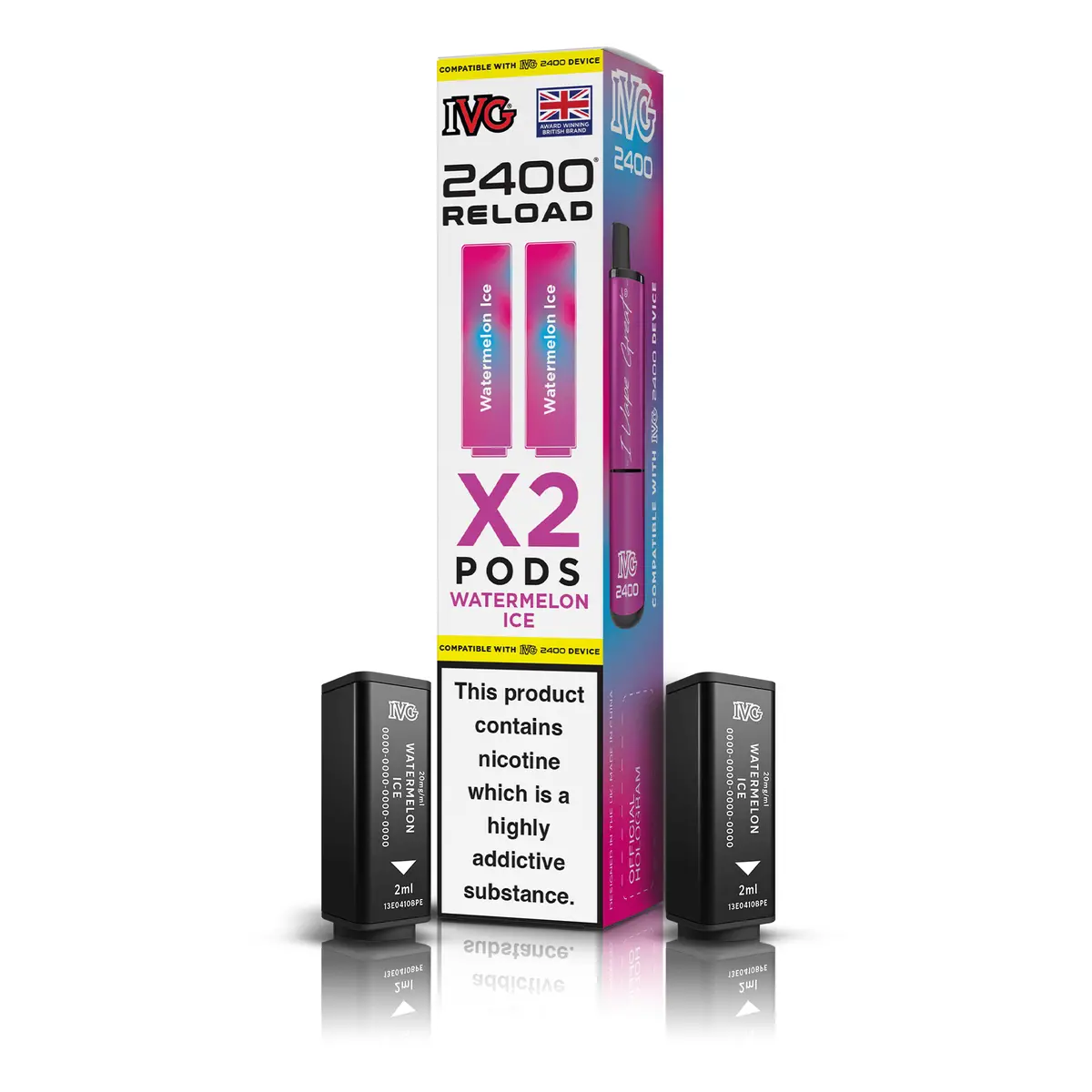 Ivg 2400 Reload X2 Watermelon Ice Pods 1