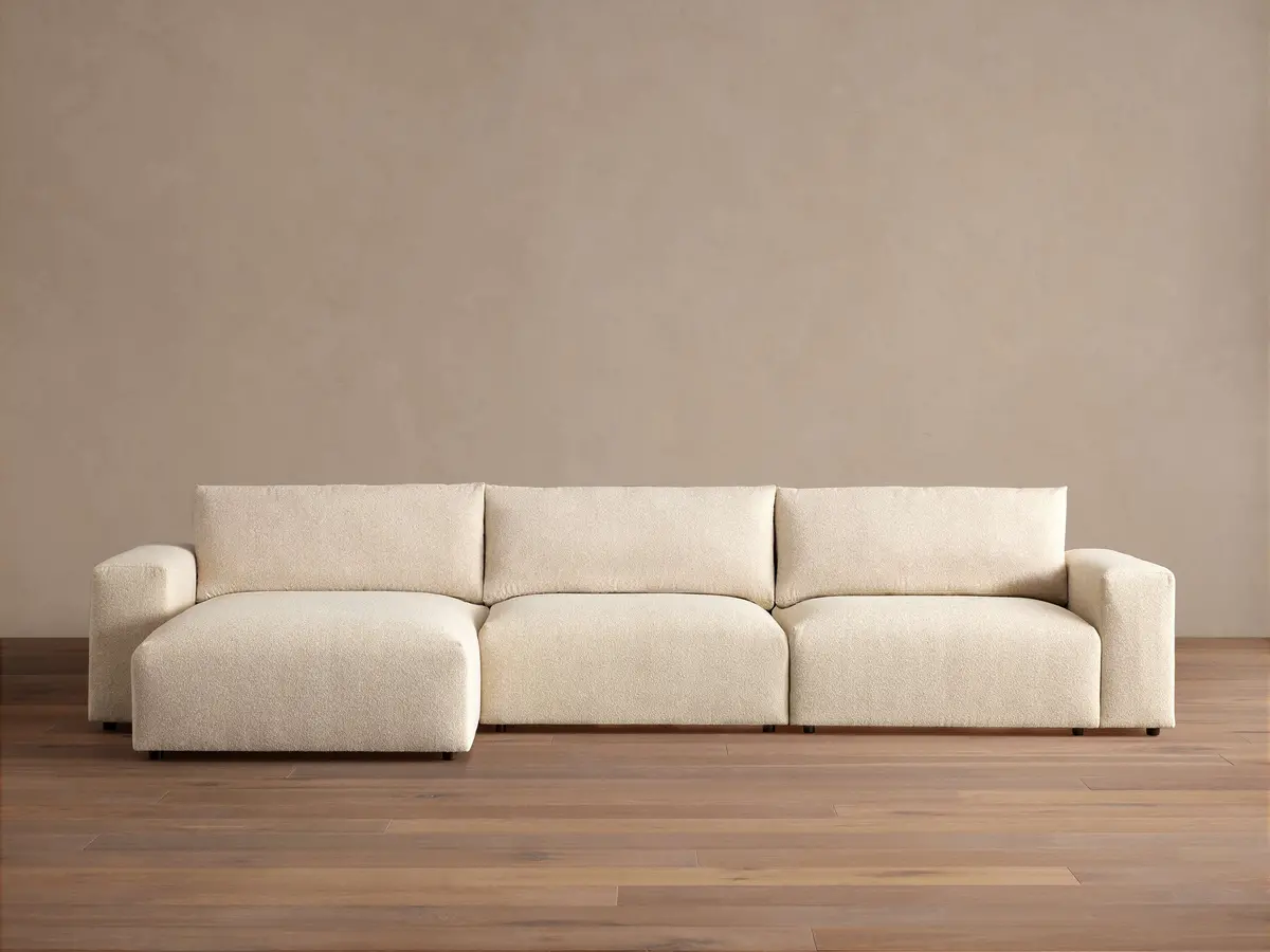 Keegan Tailored Three-Piece Chaise Sectional 1