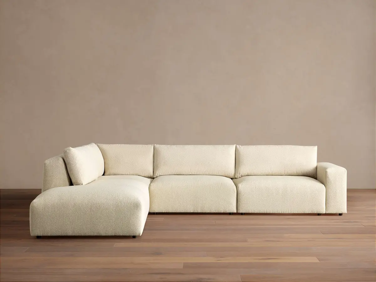 Keegan Tailored Four-Piece Bumper Sectional 1