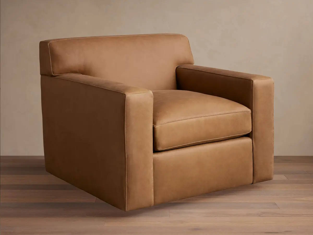 Bronte Leather Swivel Chair 1