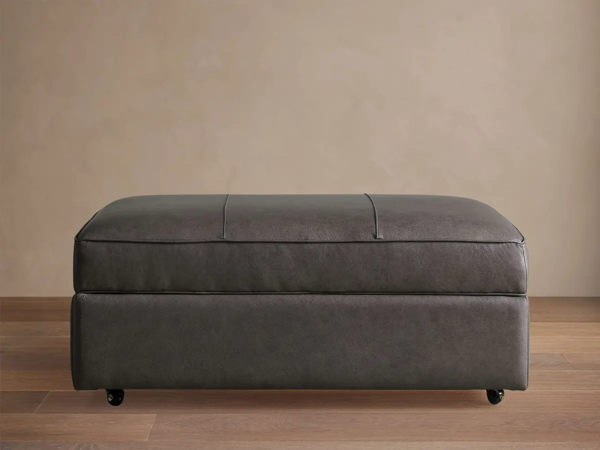 Filmore Leather Storage Ottoman 1