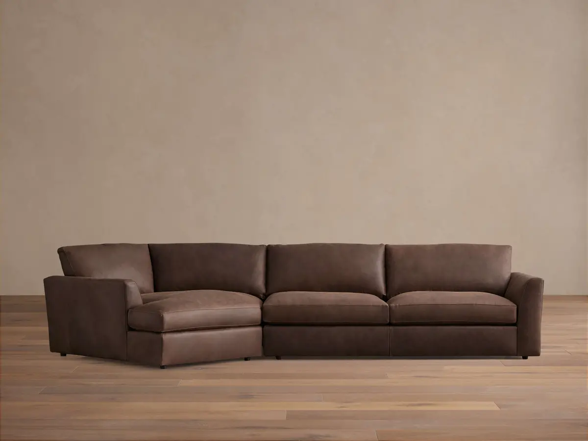 Vernon Leather Two-Piece Cuddle Chaise Sectional 1