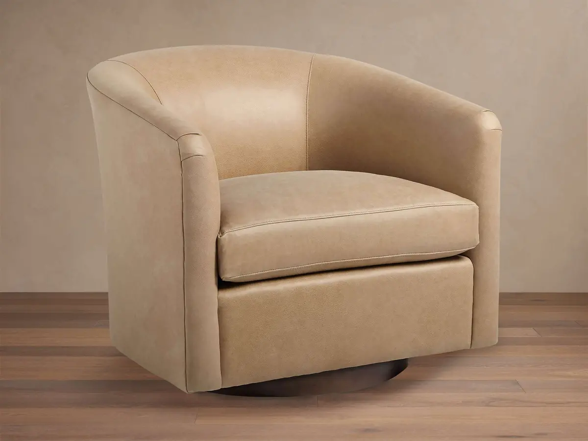 Bowan Leather Swivel Chair 1