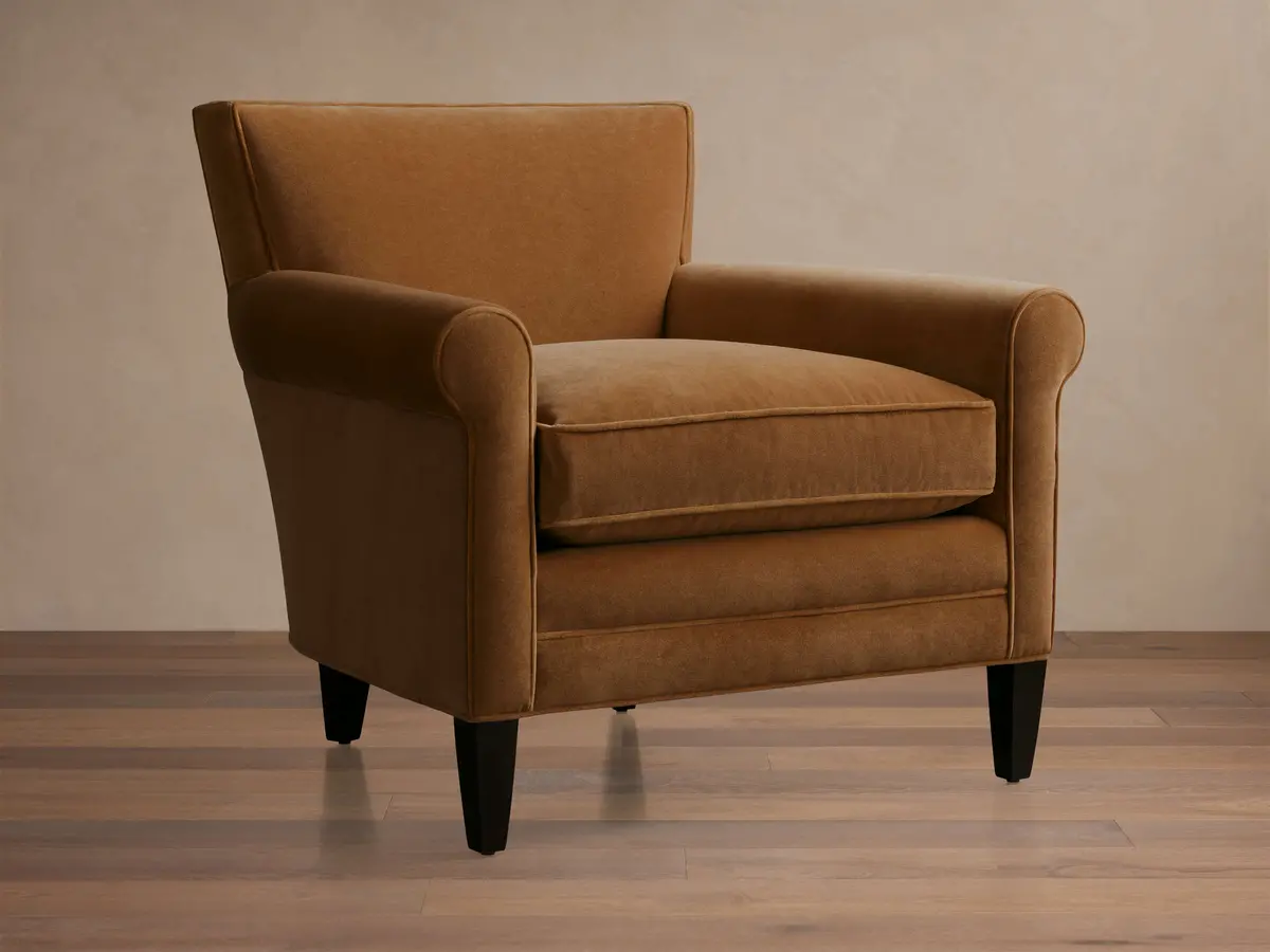Rudy Rolled Arm Chair 1