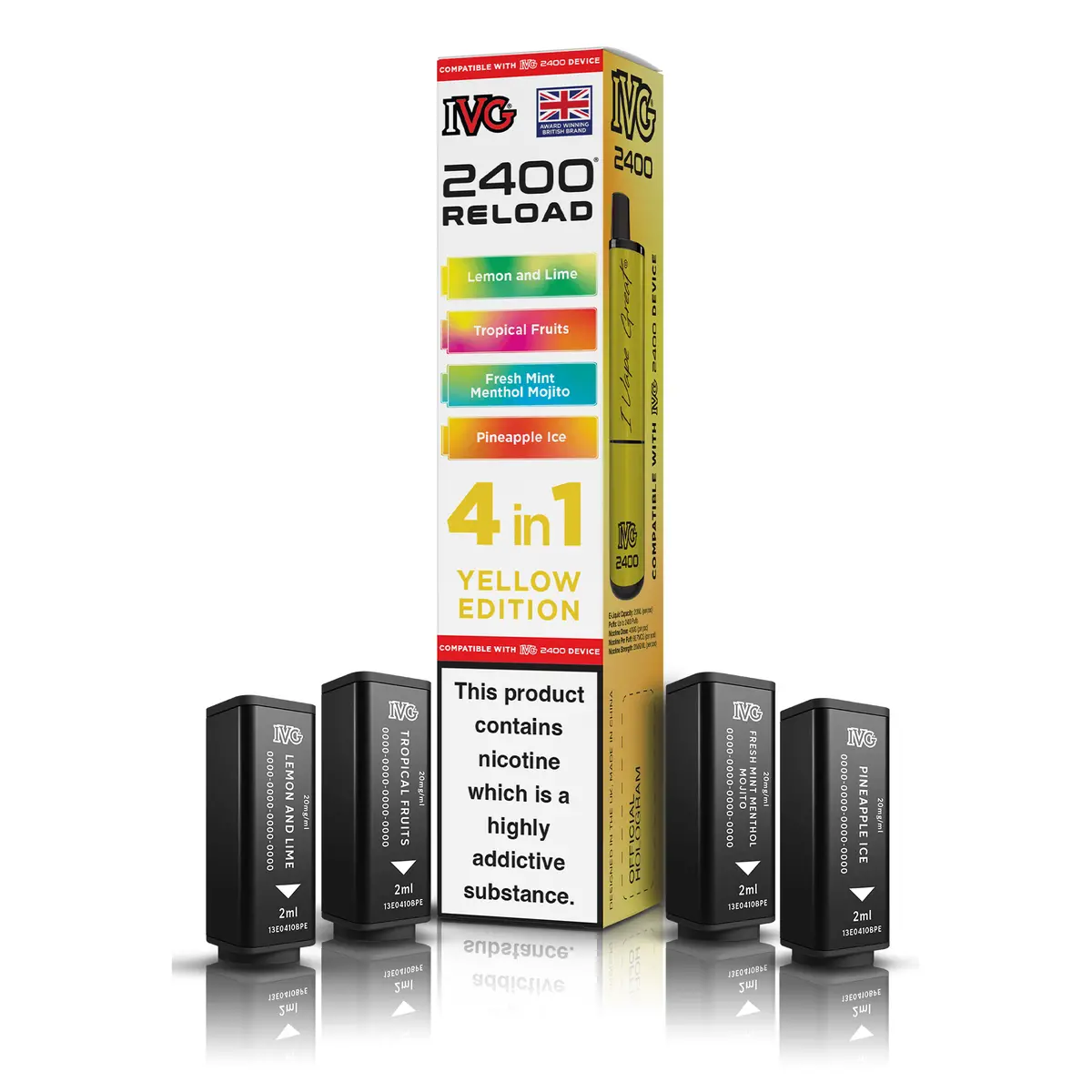 Ivg 2400 Reload 4-In-1 Yellow Edition Pods 1