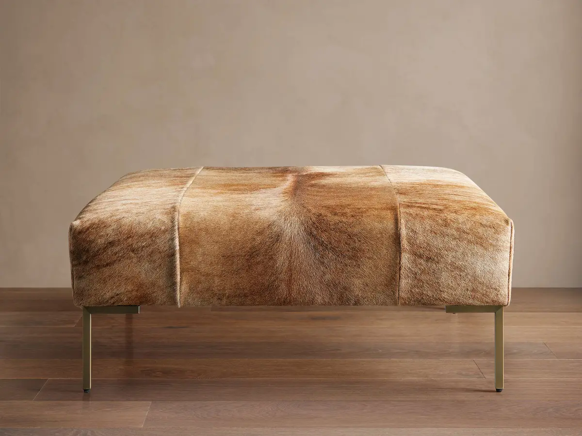 Tilton Hair On Hide Ottoman 1