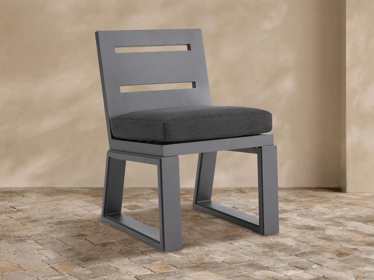 Canyon Outdoor Aluminum Dining Side Chair 1