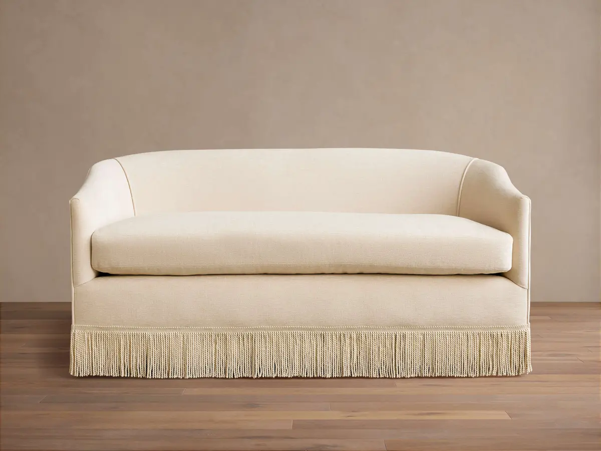 Giles Settee With Fringe 1