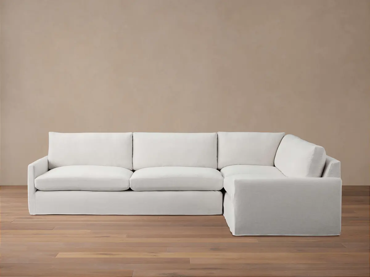 Kipton Slim Arm Slipcovered Two-Piece Sectional 1