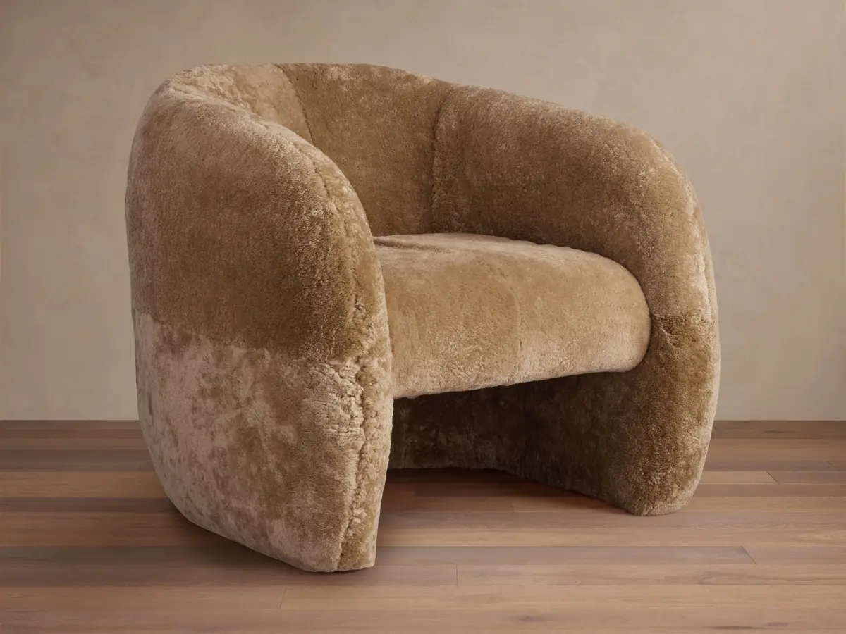 Fresno Shearling Floating Seat Chair 1