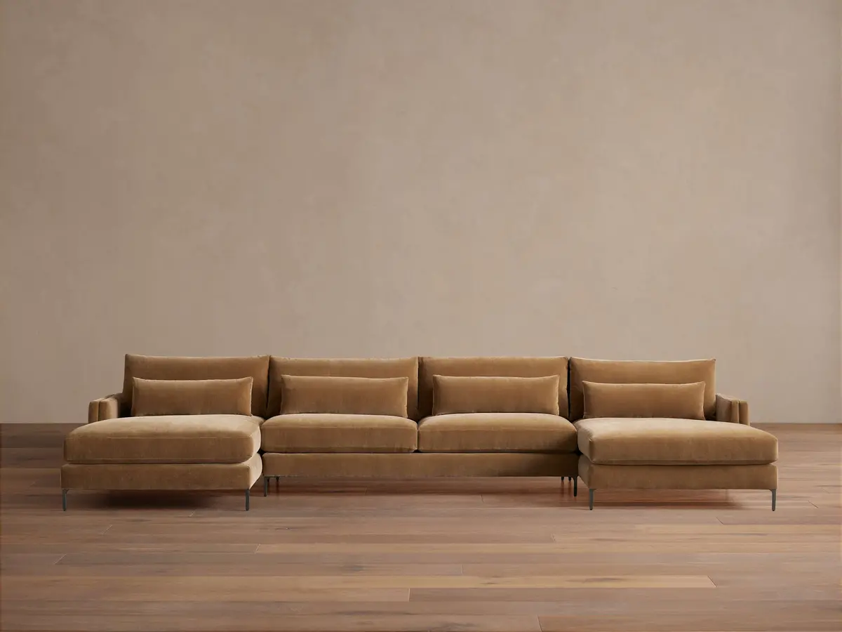 Sumner Three-Piece Double Chaise Sectional 1