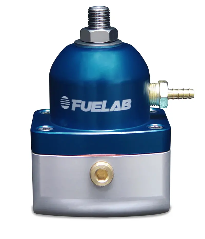 Fuelab 515 Tbi Adjustable Fuel Pressure Regulator — 10–25 Psi, Dual -10An Inlets, Single -6An Return, Blue Anodized 1