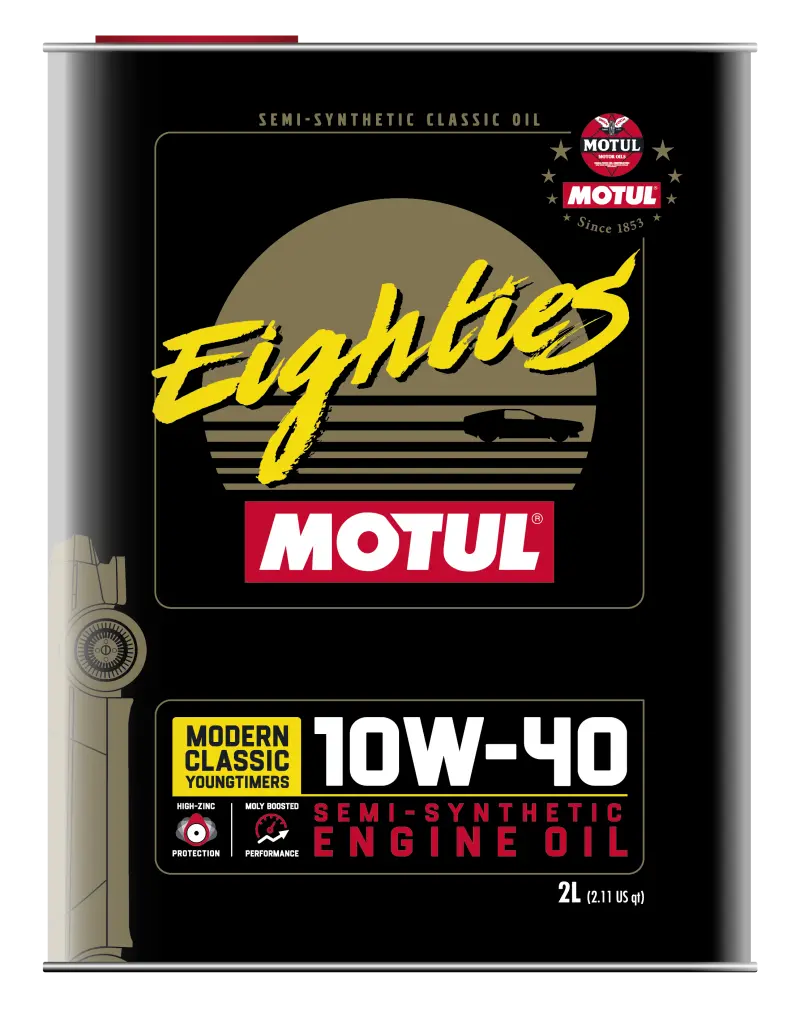 Motul Classic 10W-40 Engine Oil – Vintage Vehicle Formula, 10-Pack × 2 Liters 1