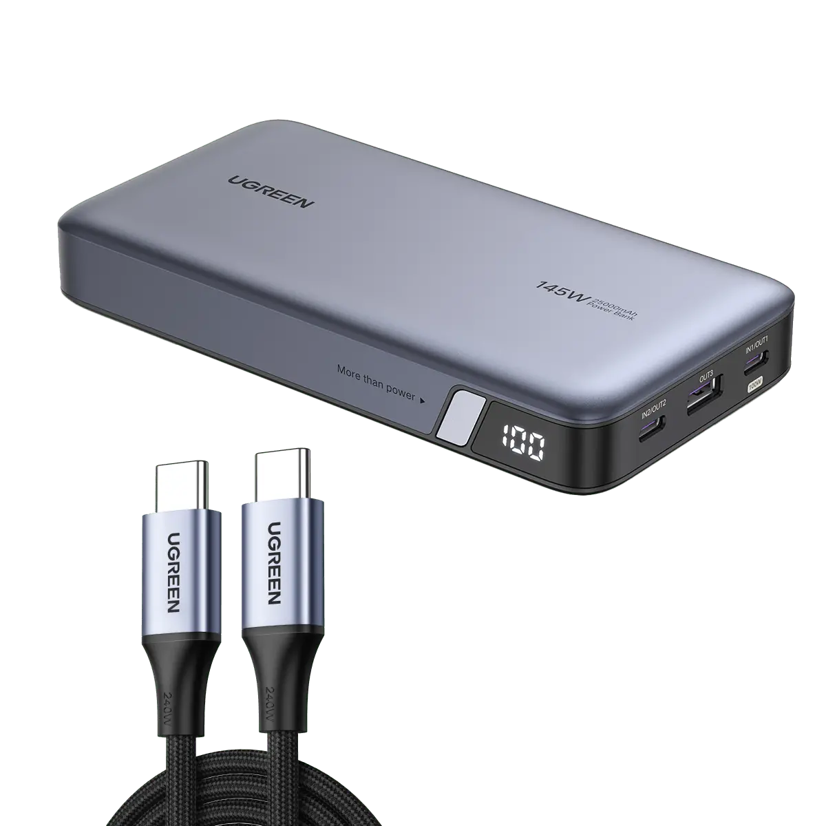 (Bundle) 145W Power Bank + 240W Usb-C Cable 1