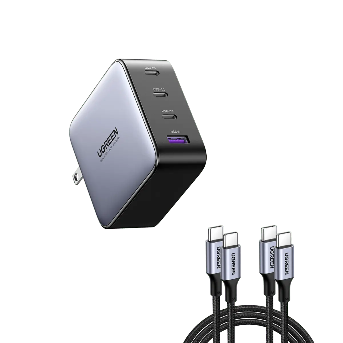 (Bundle) Nexode 100W Charger + 100W Usb-C Cable 2 Pack 1