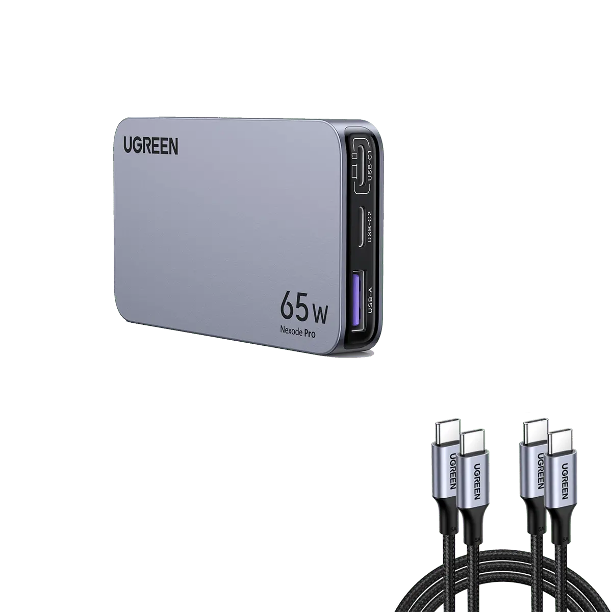 Nexode Pro 65W Ultra Slim Iphone Charger With 6.6Ft 100W Usb C Cable 2 Pack 1