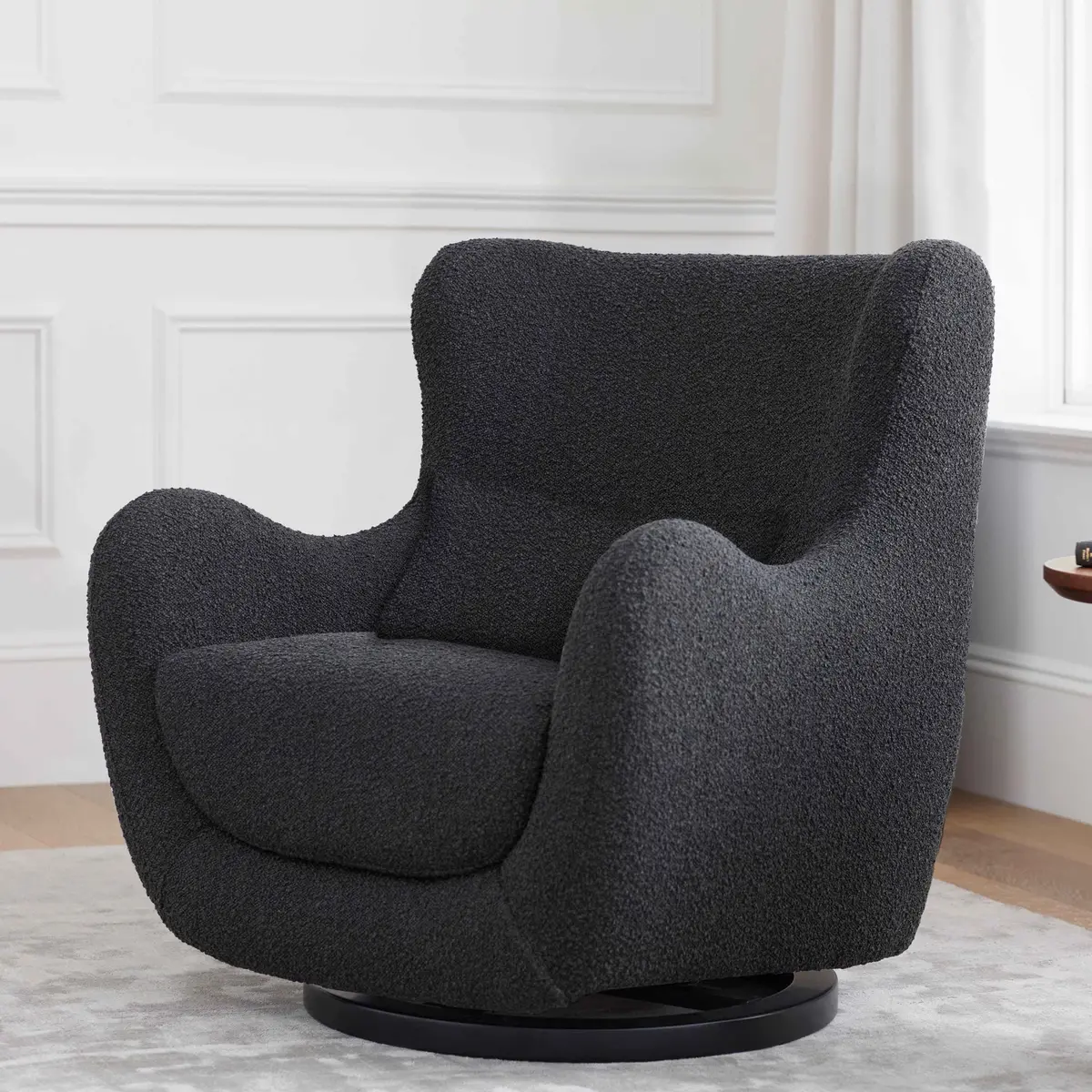 Solstice Swivel Glider In Boucle 1