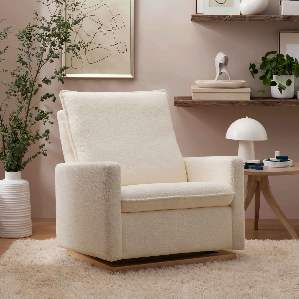 Cali Pillowback Chair And A Half Glider In Fleece 1