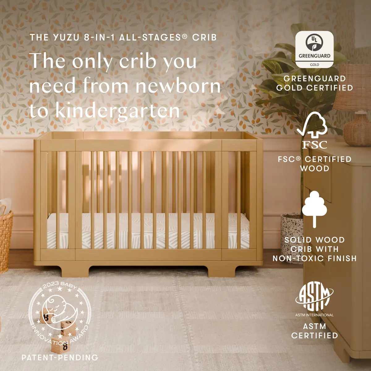 Yuzu 8-In-1 Convertible Crib With All-Stages® Conversion Kits - Retail Exclusive 2