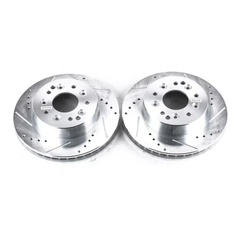 Power Stop Evolution Drilled & Slotted Brake Rotors – Front Or Rear Pair For 1969 Chevrolet Camaro 1