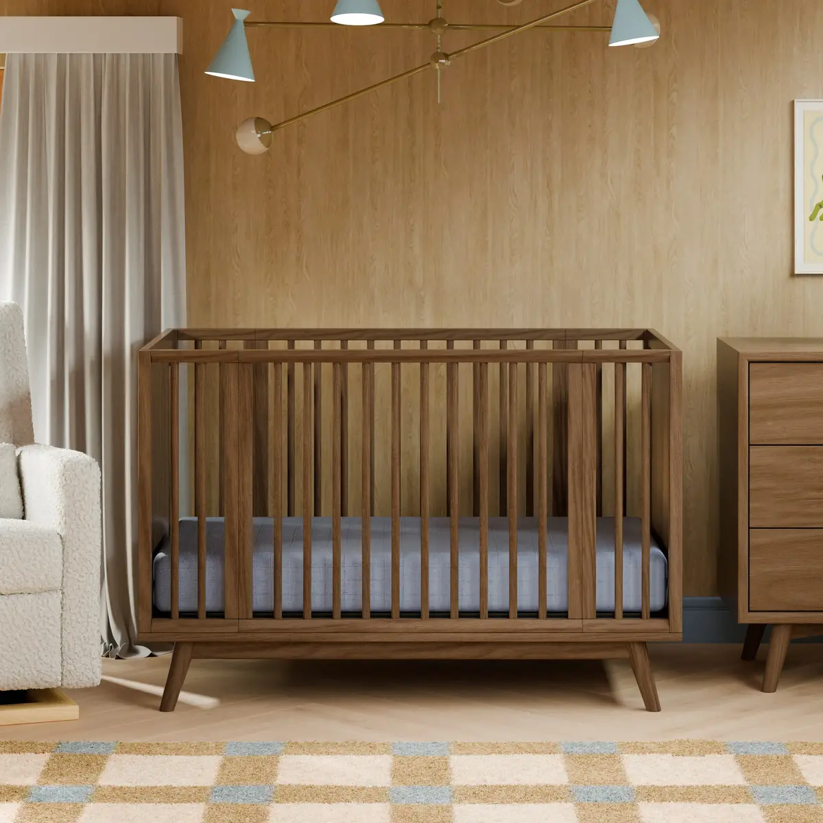 Palma 8-In-1 Convertible All-Stages® Crib With Bassinet & Toddler Bed Kits 1