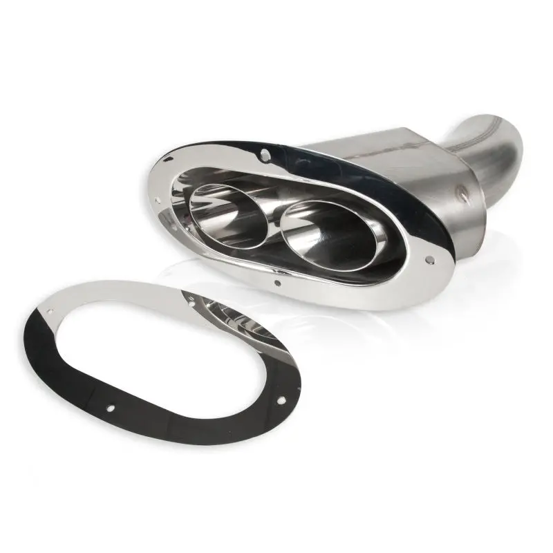 Stainless Works Angled-Oval Exhaust Tip With Integrated Tube Design – Through-Body Style 1