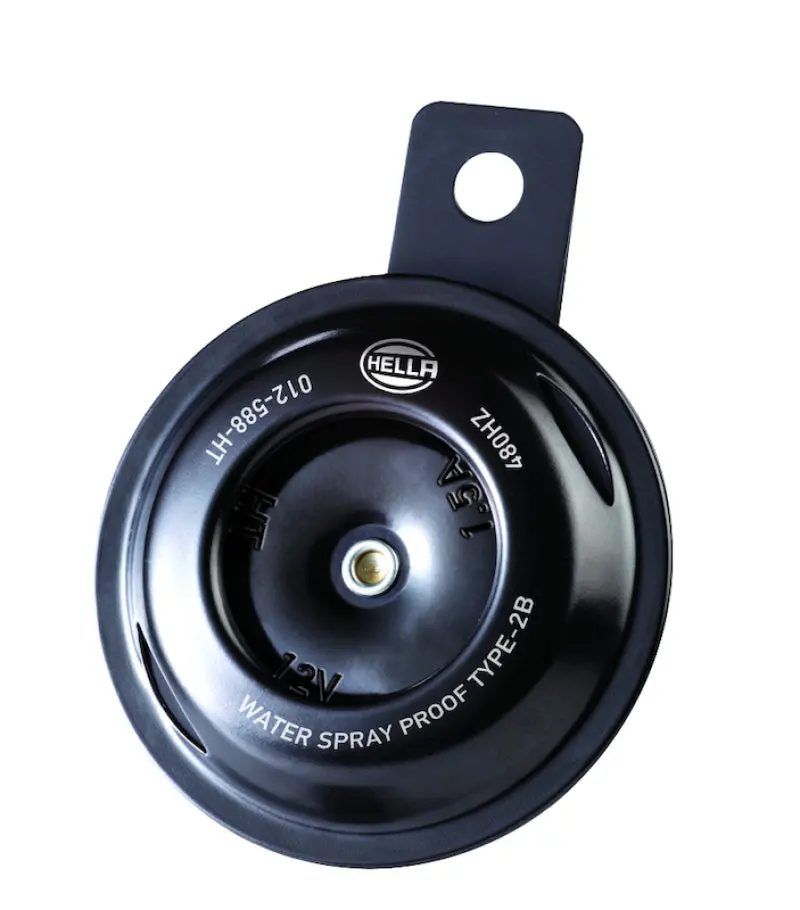 Hella Universal 12V Motorcycle Horn – Black Disc Design 1