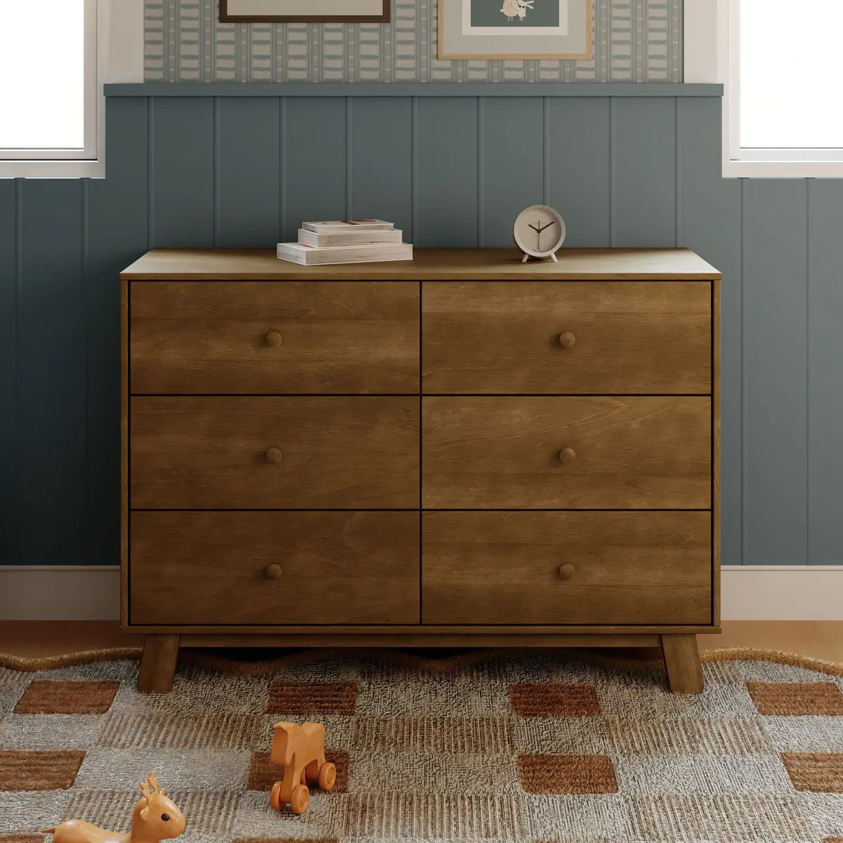 Hudson Modern 6-Drawer Assembled Double Dresser 1