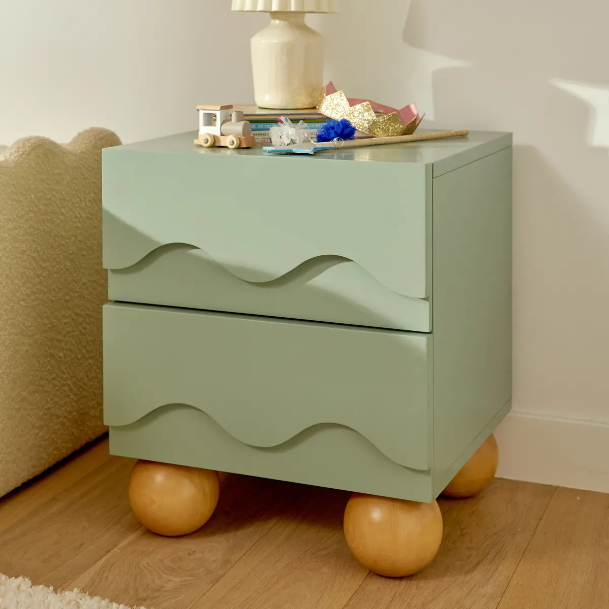 Lido Wave Assembled Nightstand 2