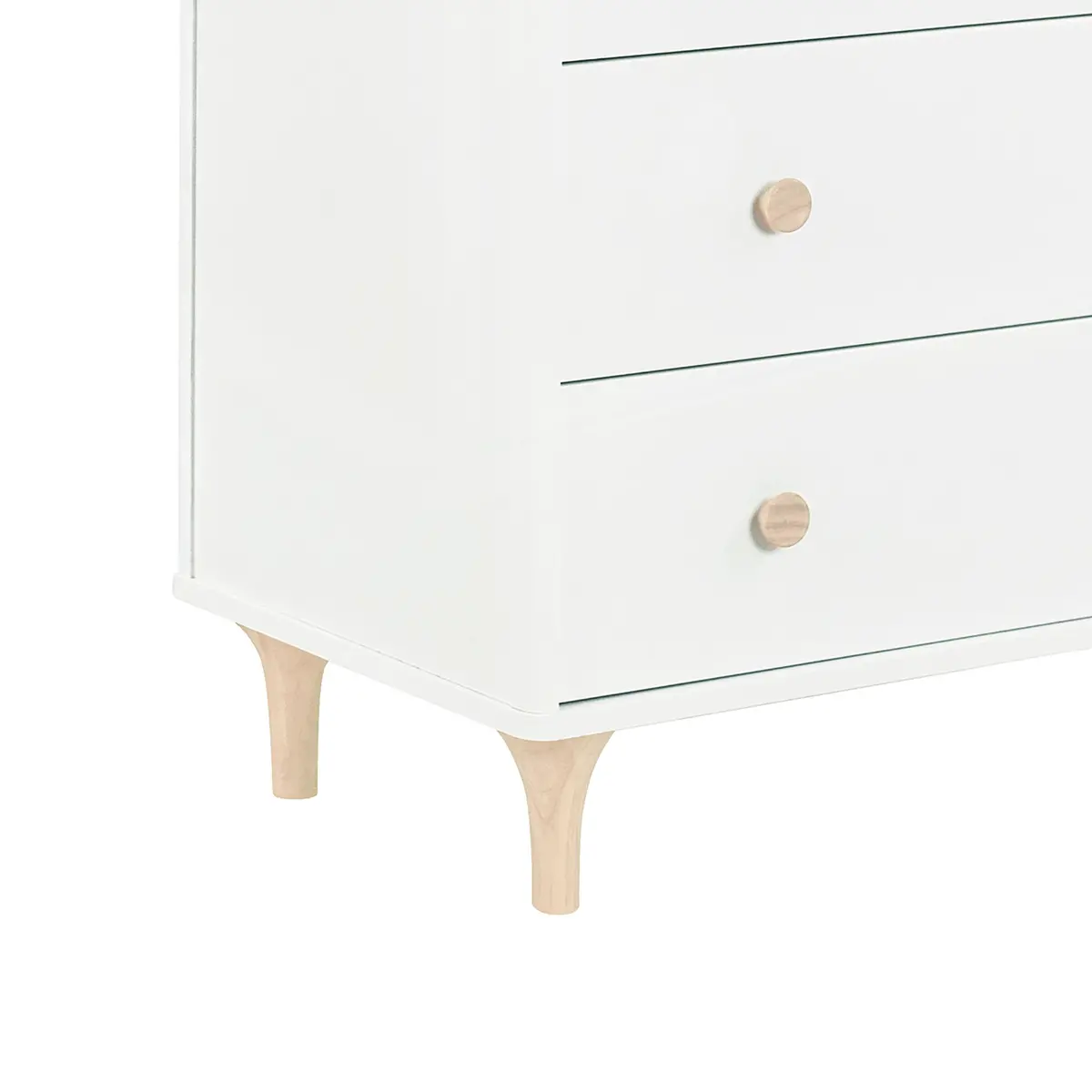 Lolly 3-Drawer Dresser Feet And Knob Set 1