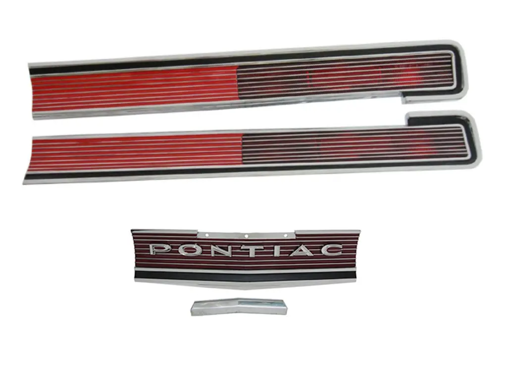 Gto64-216Kit Gm 1964 Pontiac Lemans And Gto Taillight Bezels, Lens And Gas Door Kit 1
