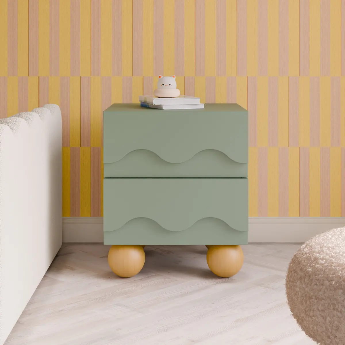 Lido Wave Assembled Nightstand 1