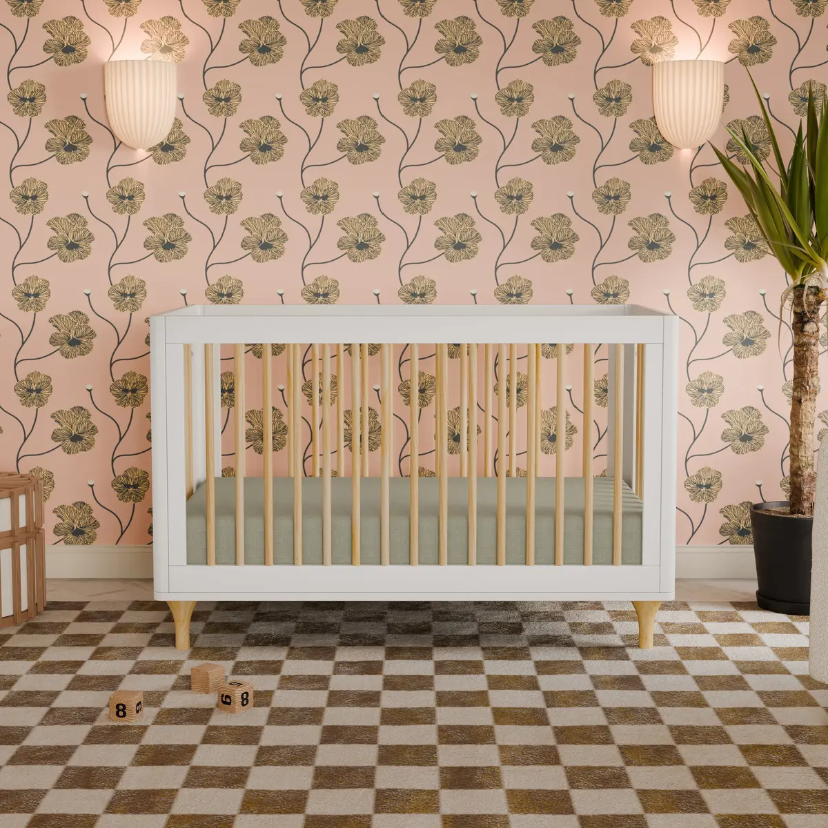 Lolly 3-In-1 Convertible Crib With Toddler Bed Conversion Kit 1
