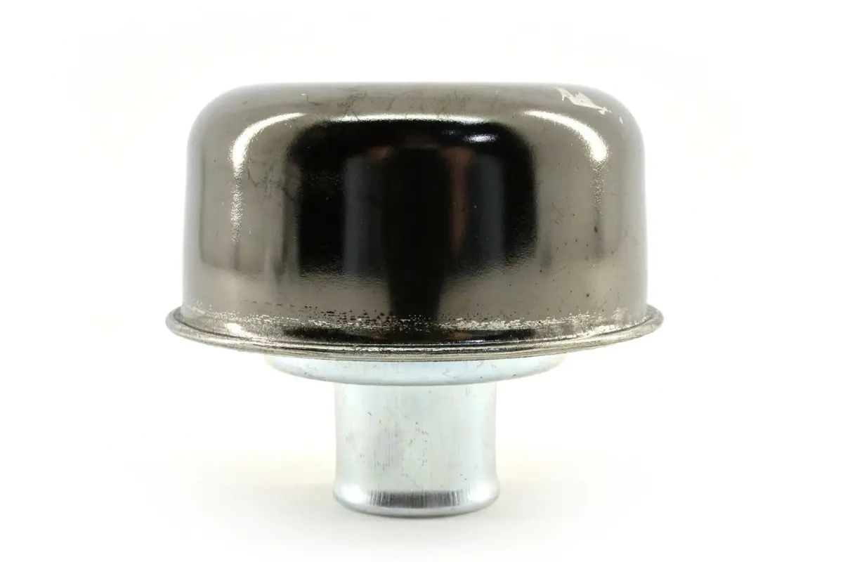 Steel Valve Cover Breather – 2-3/4" Diameter, Push-In Style, Black Chrome Finish 1