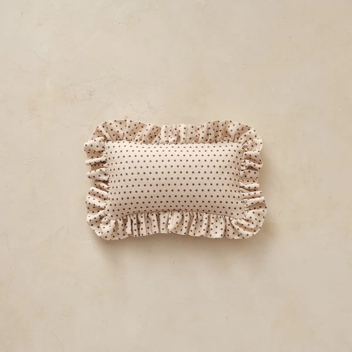 Mini Ruffle Pillow | Swiss Dot 1
