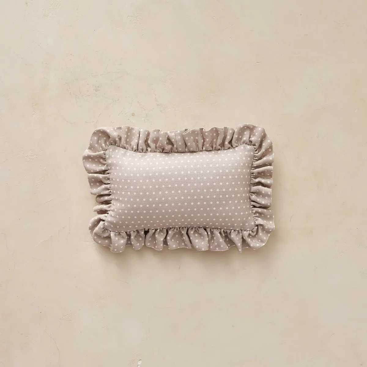 Mini Ruffle Pillow | Swiss Dot 1
