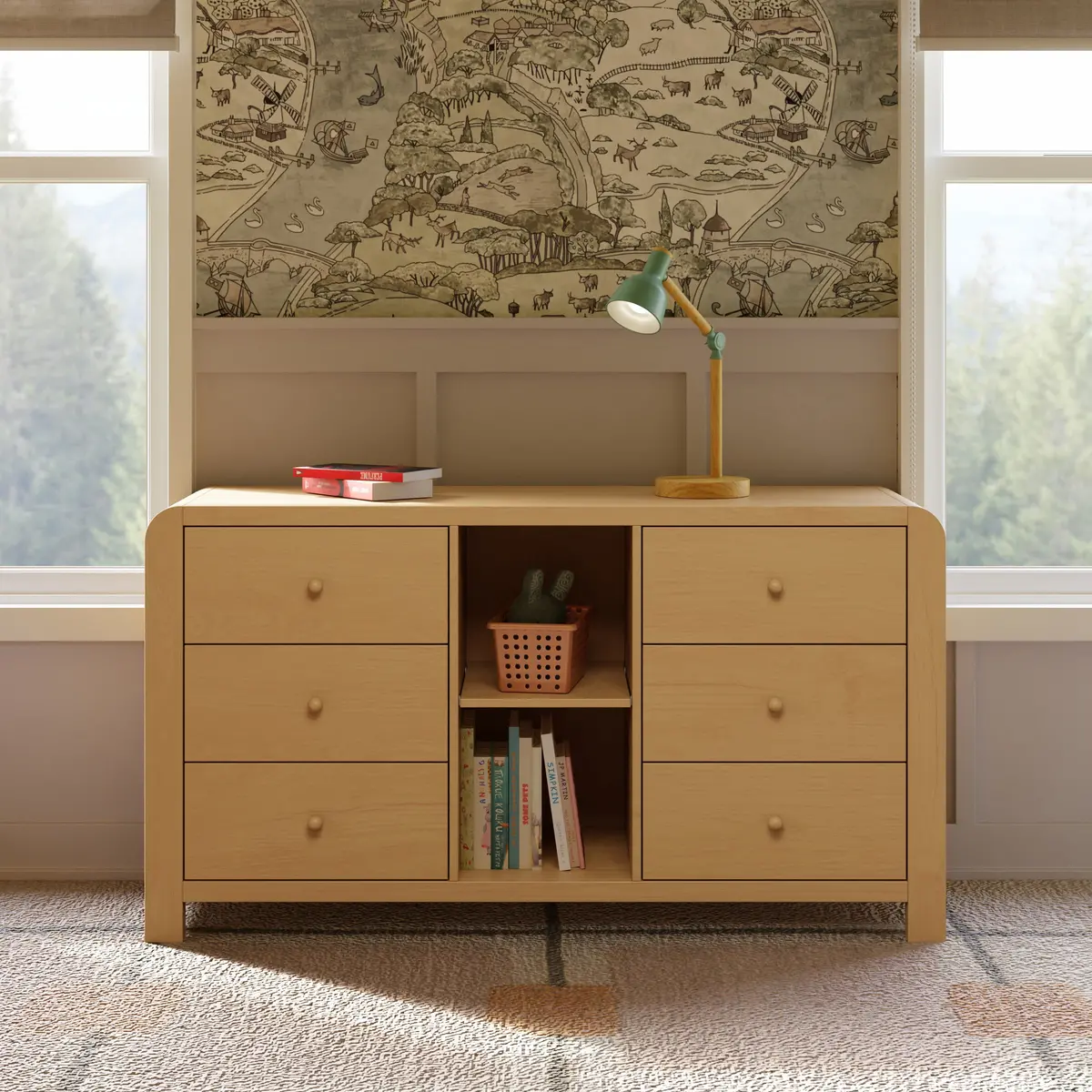 Tiptoe 6-Drawer Assembled Dresser With Cubbies 1