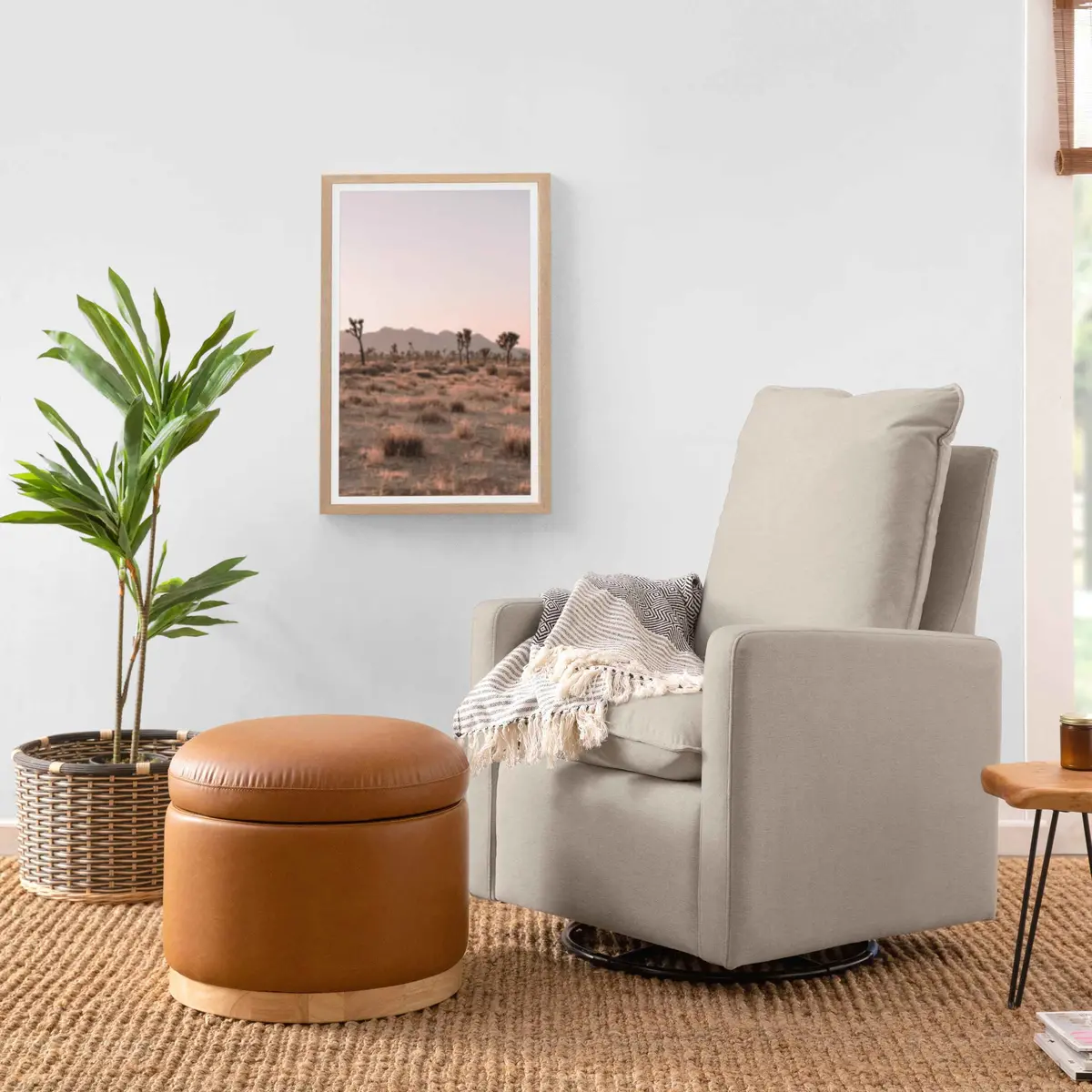 Cali Pillowback Swivel Glider 1