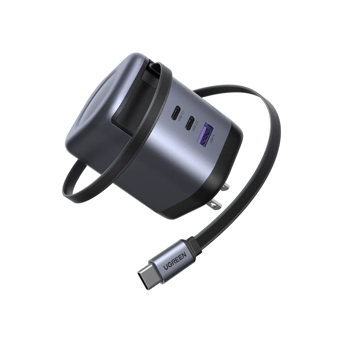 Ugreen Nexode 100W Charger With Retractable Usb-C Cable 1
