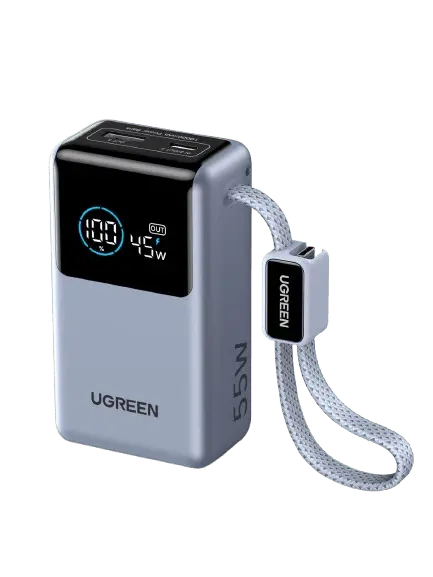 Ugreen Nexode Pro Power Bank (10,000Mah, 45W, Built-In Cable) 1