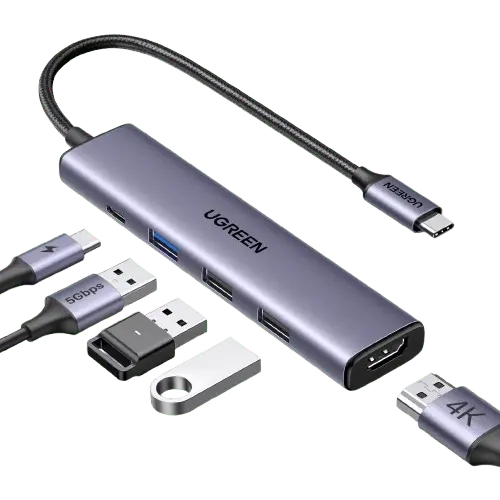 Ugreen Revodok 105 Usb C Hub 5 In 1 Multiport Adapter 4K Hdmi 1
