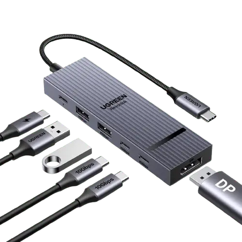 Ugreen Revodok Pro 6 In 1 Usb-C Hub (Dp 4K60hz, Pd 100W, 10Gbps) 1