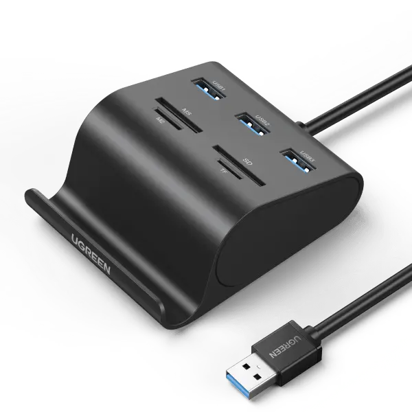 Ugreen Usb 3.0 Hub Card Reader With Phone Stand 1