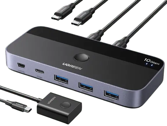 Ugreen Usbc Switch - 2-Port, 4 X Usb 3.2, 10Gbps Data 1