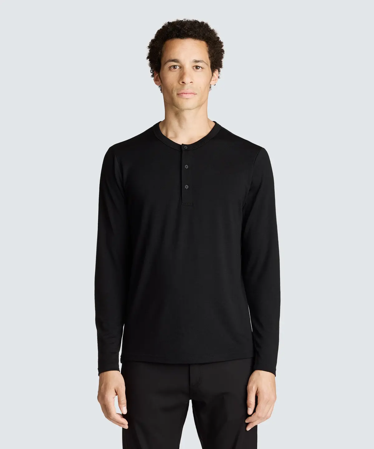 Men's Long Sleeve Merino Henley 1
