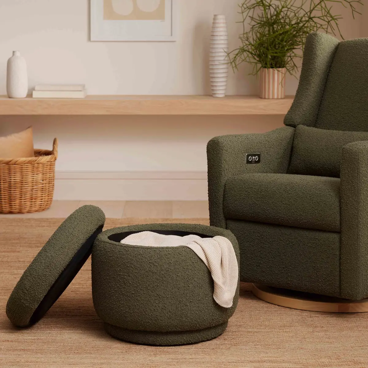 Enoki Storage Ottoman In Boucle 1