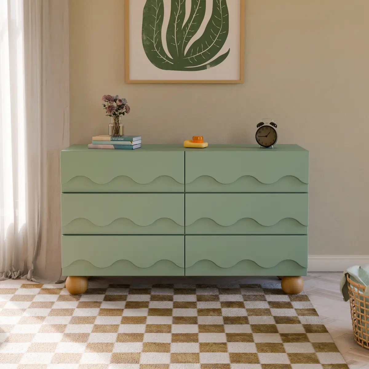 Lido Wave 6-Drawer Assembled Dresser 1